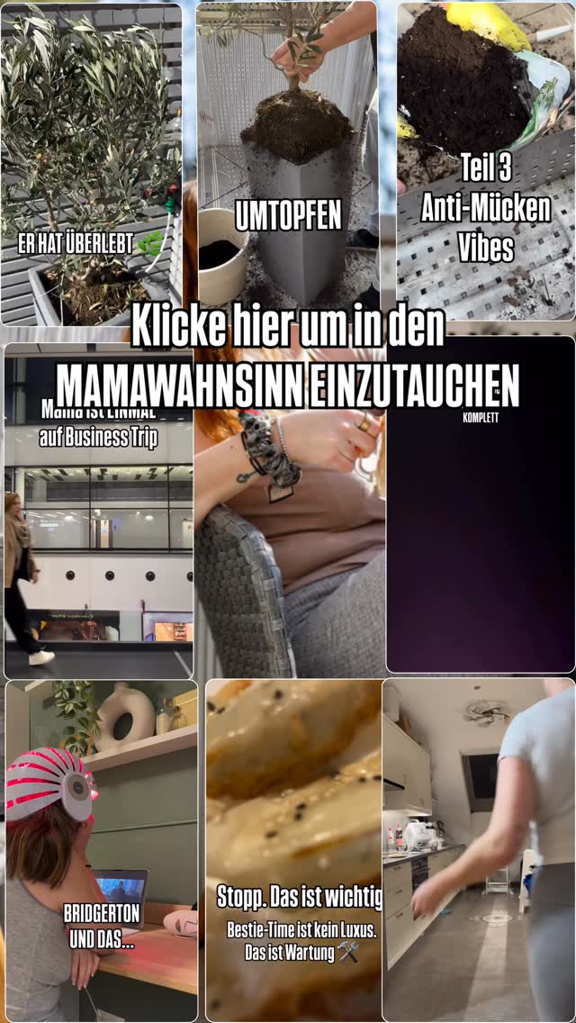1 Reel = 9 Reels, die mein Mama und Alltags-Chaos perfekt zusammenfassen 😅 

Ob du auf der Suche nach Inspiration, echten Einblicken, oder meinen liebsten Momenten bist, hier wirst du bestimmt fündig 🫶🏻 schau dir unbedingt die 9 verlinkten Reels in diesem Beitrag an 🤍

Welches Reel ist dein Favorit?